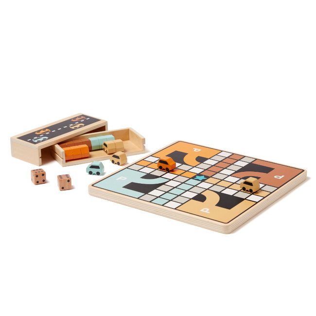 Kids Concept Ludo Spiel Autos Holz