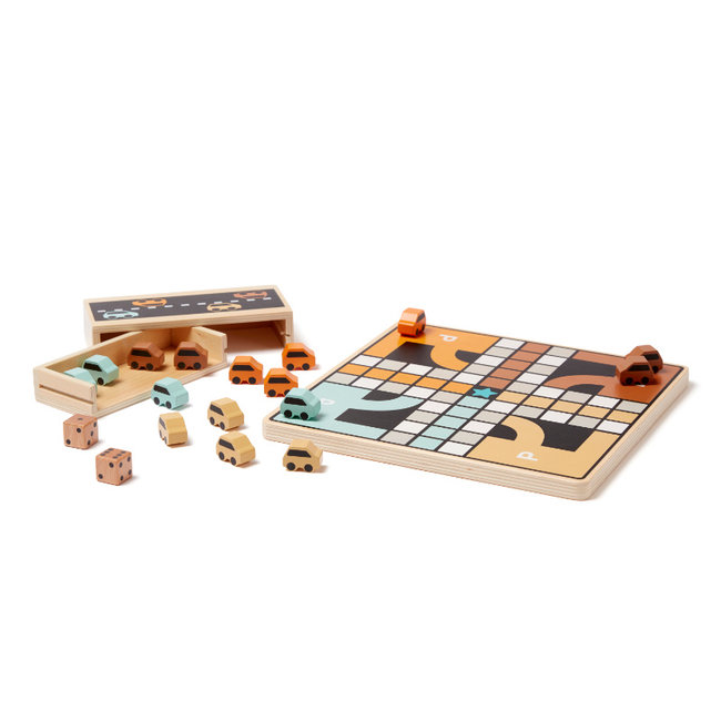 Kids Concept Ludo Spiel Autos Holz 1000602