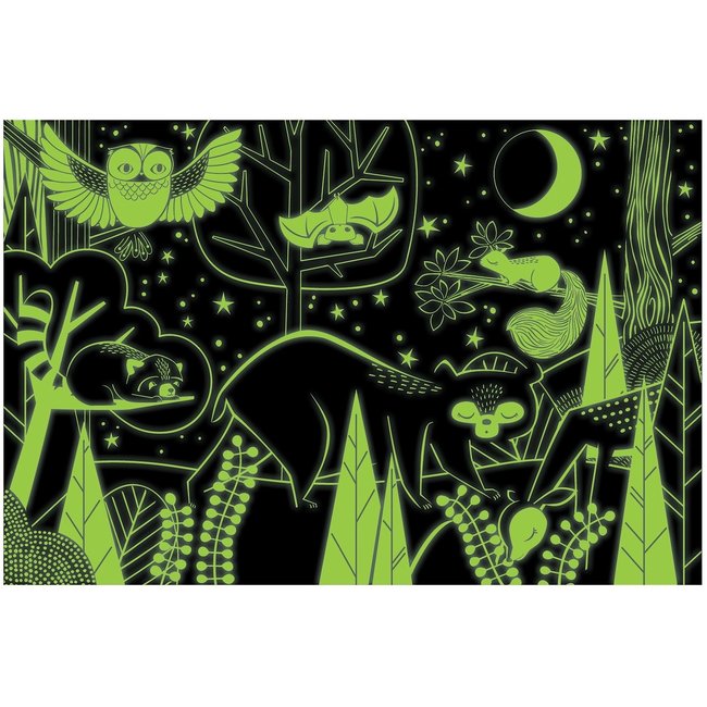 Mudpuppy Glow in the dark puzzel In The Forest 100 st.