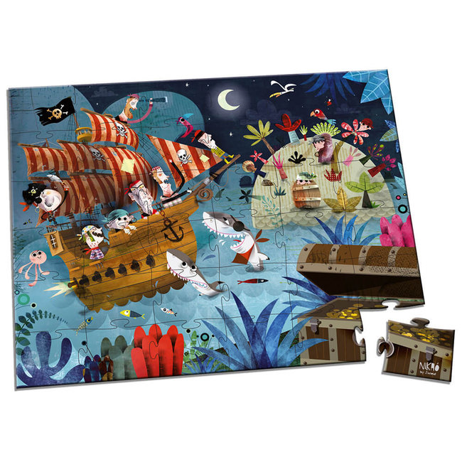 Janod Puzzle & Poster Pirates 36 pieces