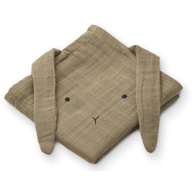 Liewood Muslin Cloths Hannah Oat Beige 2-Pack