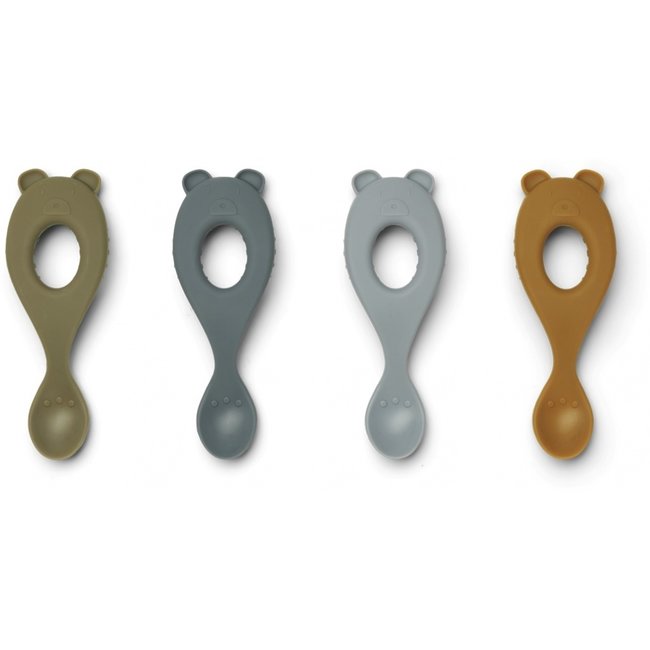 Liewood Liva Silicone Spoon Blue Mix 4 Pack