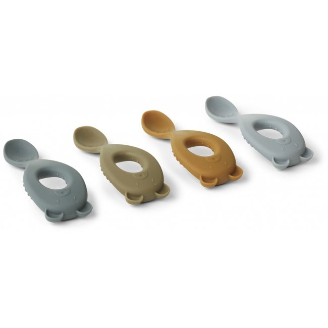 Liewood Liva Silicone Spoon Blue Mix 4 Pack