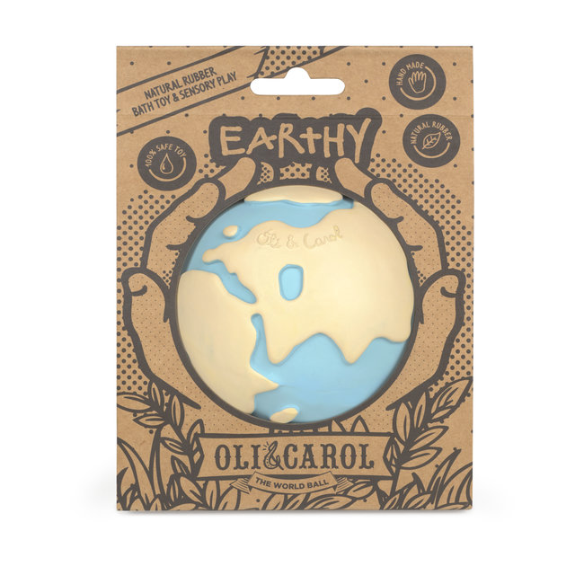Oli & Carol World Ball Earthy teething and bath toy
