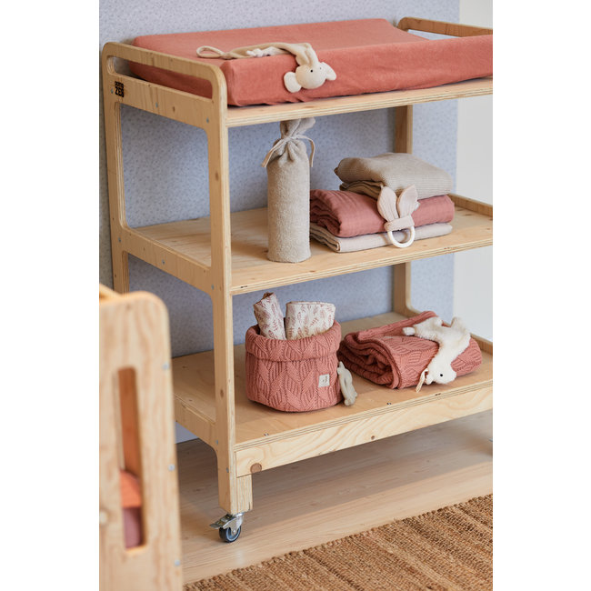 Jollein Storage Basket Spring Knit Rosewood