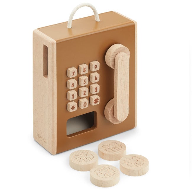 Liewood Telefon Holz Rufus Golden Caramel