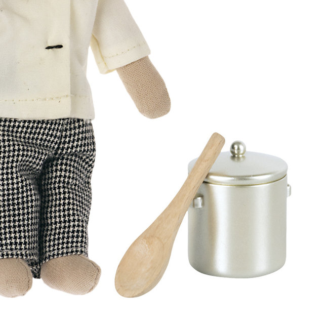 Maileg Chef Maus Bruder & Suppentopf 9 cm