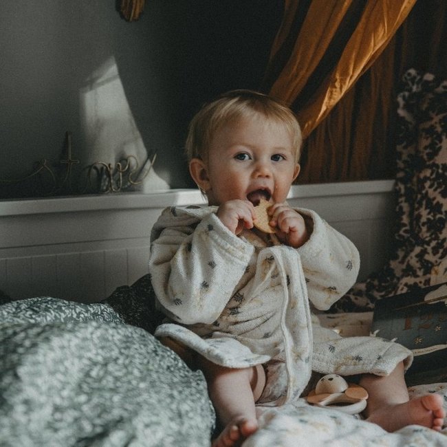 Garbo & Friends Baby Decke Floral Moss Grün 90 x 120 cm