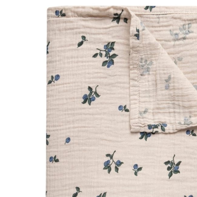 Garbo & Friends Baby Muslin Swaddle Blueberry 110 x 110 cm
