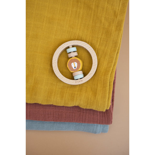 Trixie Baby & Kids Houten Ronde Rammelaar Mr. Lion