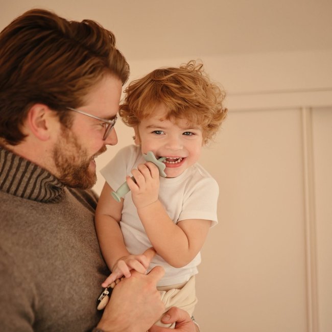 Mushie Tandenborstel Training Star Cambridge Blue