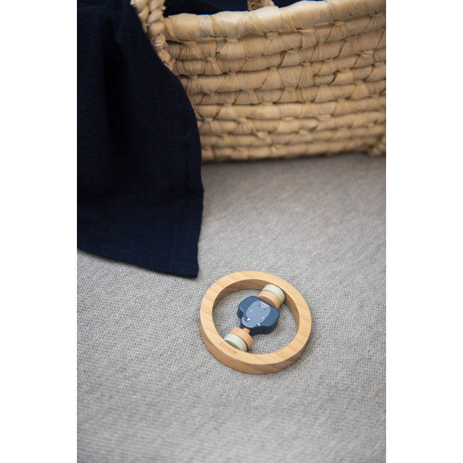 Trixie Baby & Kids Wooden Round Rattle Mrs. Elephant