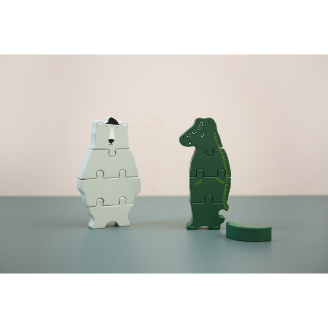 Trixie Baby & Kids Houten Dierenvorm puzzel Mr. Crocodile