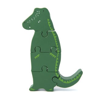 Trixie Baby & Kids Wooden Shape Puzzle Mr. Crocodile