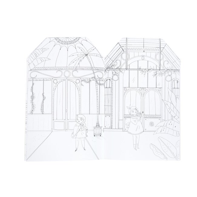 Moulin Roty Colouring Book and Stickers Les Parisiennes