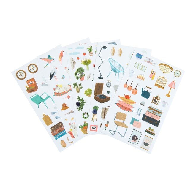 Moulin Roty Colouring Book and Stickers Les Parisiennes