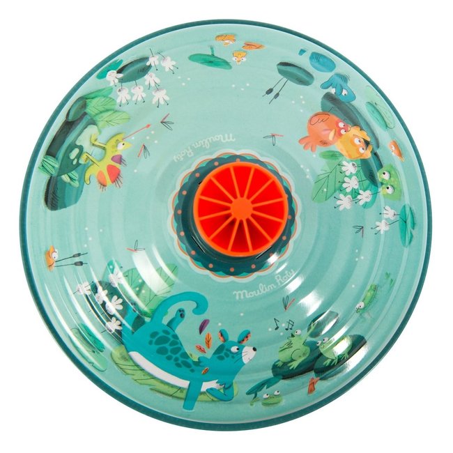 Moulin Roty Speelgoed Spinning Top Jungle Green Big Ø 18 cm