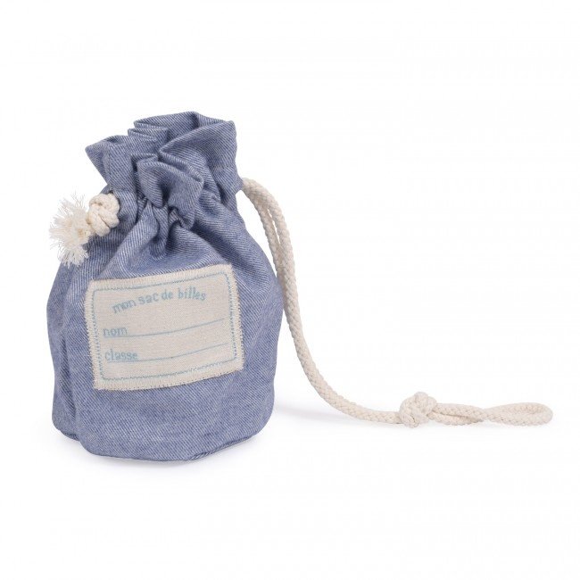 Moulin Roty Speelgoed Zakje Knikkers 50 Stuks Blauw