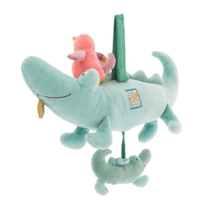 Moulin Roty Aktivitätsspielzeug Krokodil Grün