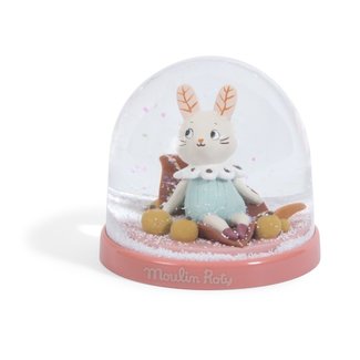 Moulin Roty Speelgoed Snow Globe Rabbit Pink