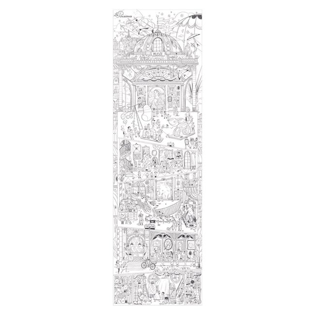 Moulin Roty Speelgoed Giant Colouring Poster Les Parisiennes