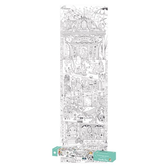 Moulin Roty Speelgoed Giant Colouring Poster Les Parisiennes