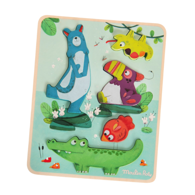 Moulin Roty Speelgoed Voelpuzzel Dans La Jungle