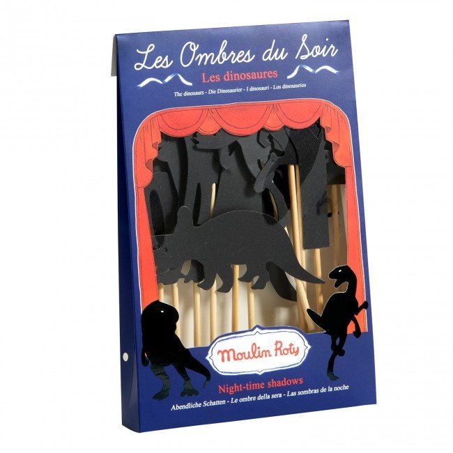 Moulin Roty Speelgoed Shadow Game Dinosaur 9 pcs.