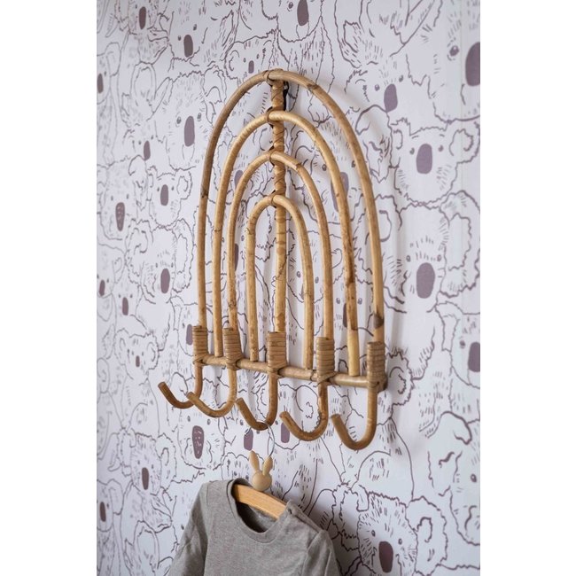 KidsDepot Rotan Kapstok Ruby Regenboog