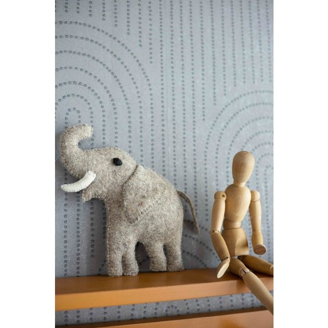 KidsDepot Olli Wanddeko Elefanten Grau