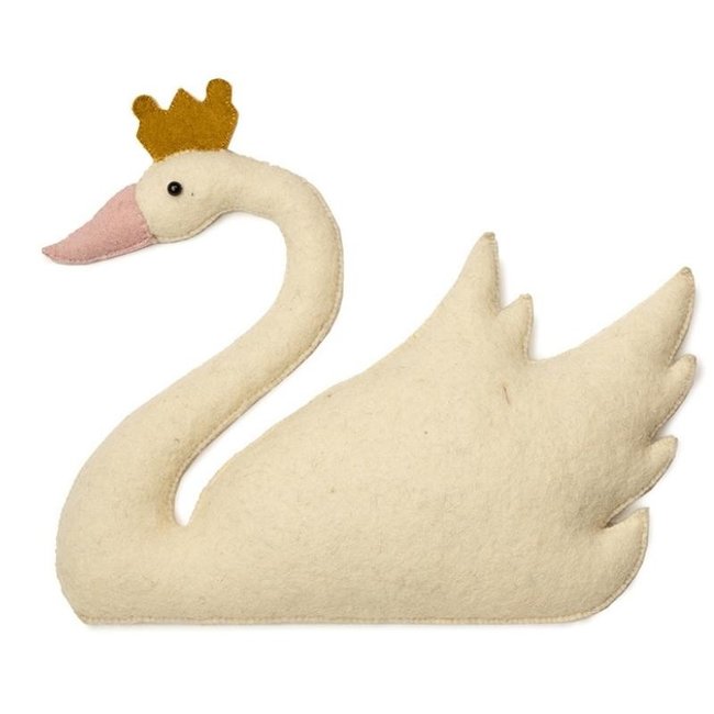KidsDepot Zafi Wanddekoration Schwäne Beige