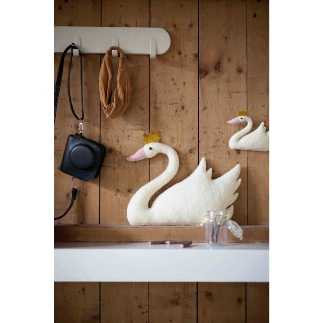KidsDepot Zafi Wanddekoration Schwäne Beige