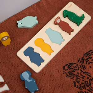 Houten dieren puzzel baby