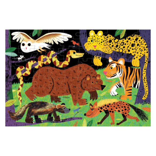 Mudpuppy Glow in the dark puzzle Land Predators 100 pc.