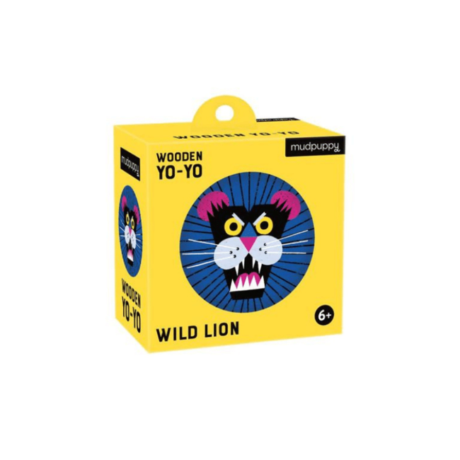 Mudpuppy Yoyo Wood Lion Blue