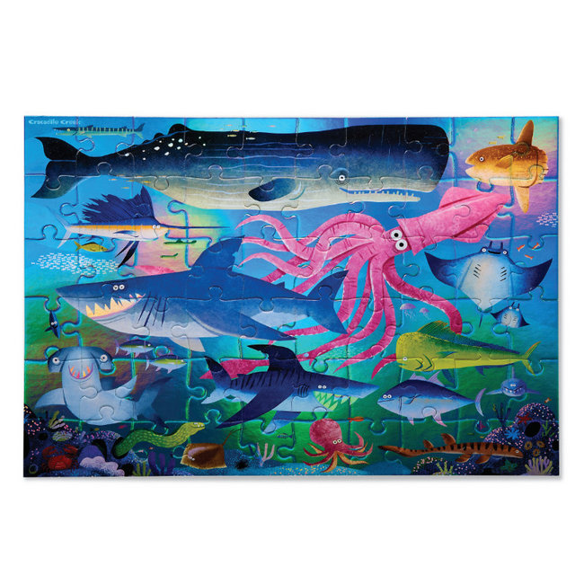 Crocodile Creek Puzzels Puzzel Shimmering Shark 60 st.  4 jaar+