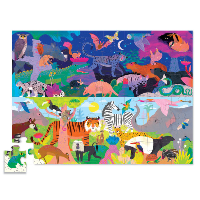 Crocodile Creek Puzzels Puzzle Tag & Nacht  48 Teile 4 Jahre+