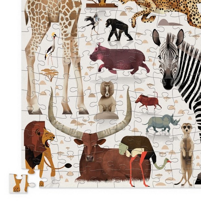 Crocodile Creek Puzzels Puzzle Zinndose Afrikanische Tiere 150 Teile 6 Jahre+