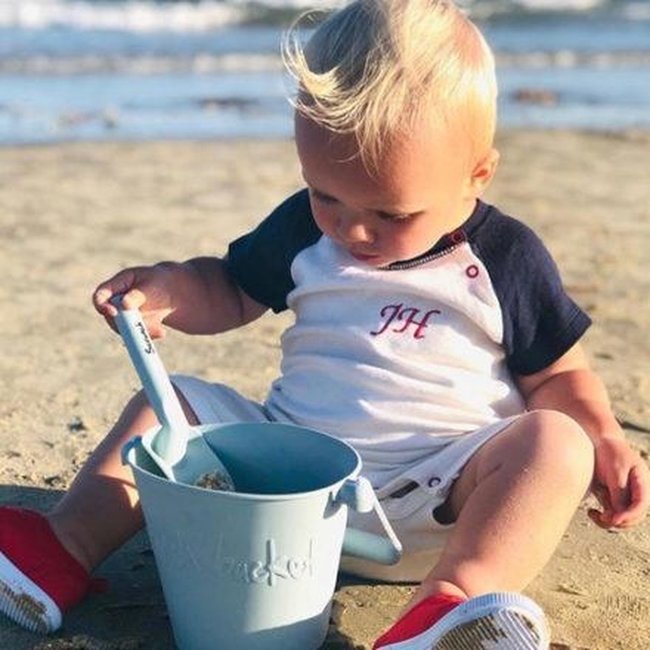 Scrunch Bucket Eimer Grau-Blau