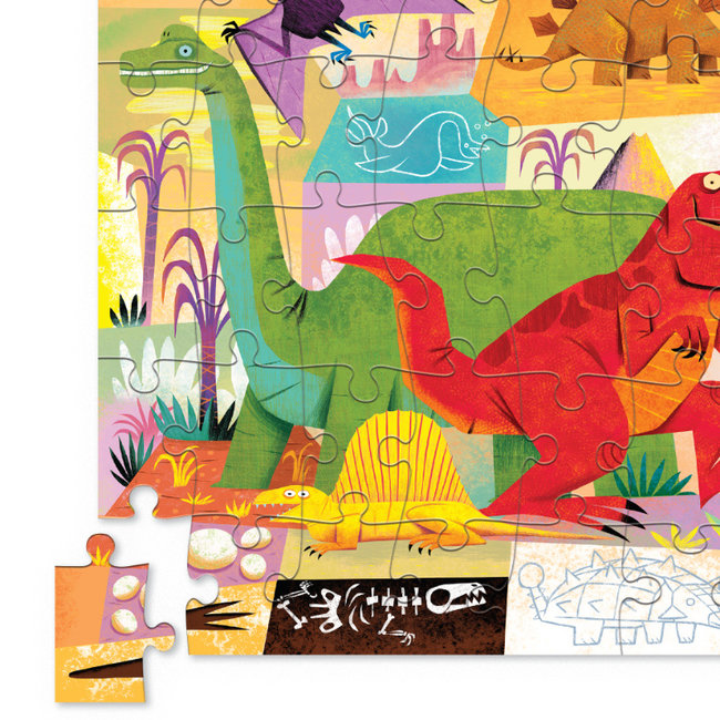 Crocodile Creek Puzzels Puzzle Zinndose Dinosaurier 50 Teile 4 Jahre+