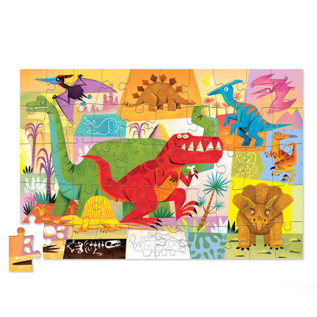 Crocodile Creek Puzzels Puzzel In Blik Dinosaurus 50 st. 4 jaar+