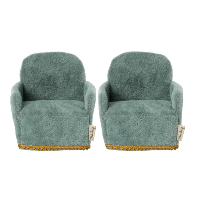 Maileg Chairs For Mice Green Doll's house