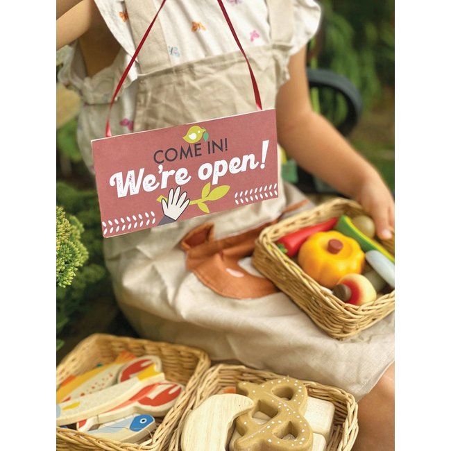 Tender Leaf Toys Rieten Mandje Groenten