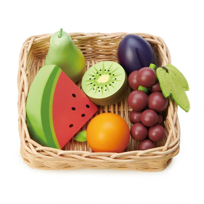 Tender Leaf Toys Rieten Mandje Fruit