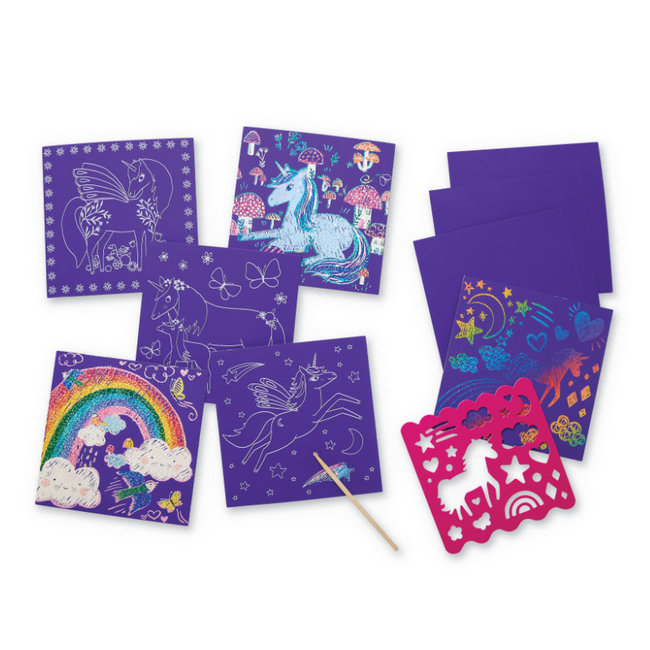 Crocodile Creek Puzzels Kratzbilder Unicorn Sparkle