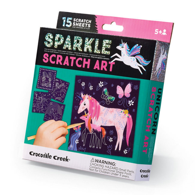 Crocodile Creek Puzzels Scratch Cards Unicorn Sparkle