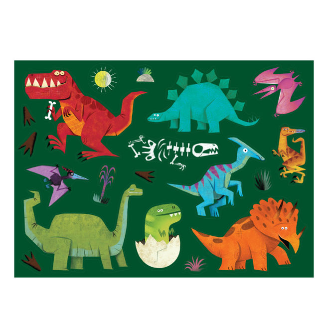 Crocodile Creek Puzzels Inkleurposter Dino & Stickers