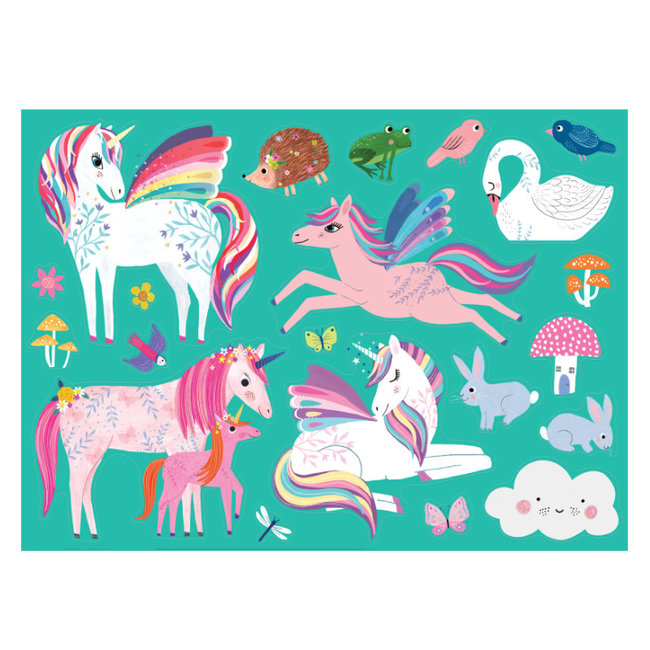 Crocodile Creek Puzzels Ausmal-Poster Unicorn & Sticker