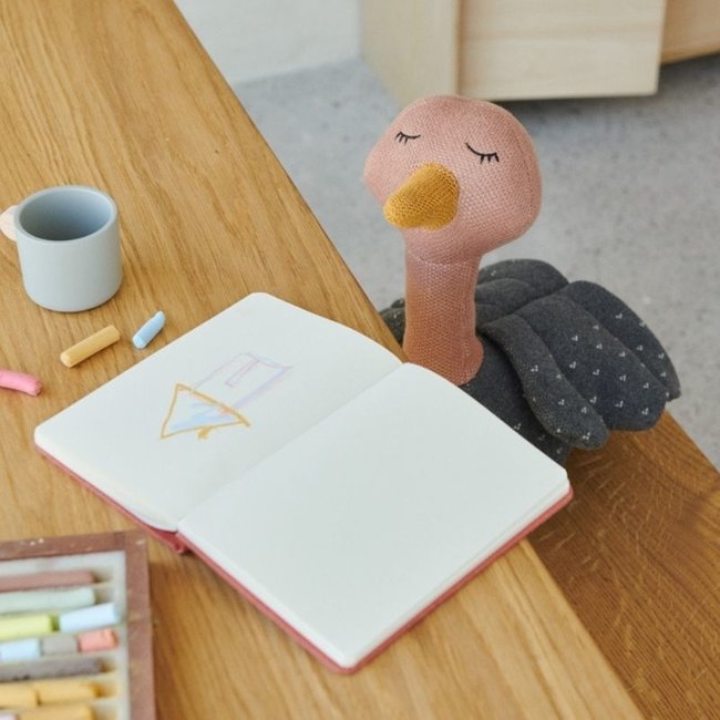 Liewood Knuffel Struisvogel Charlotte Grijs 30 cm