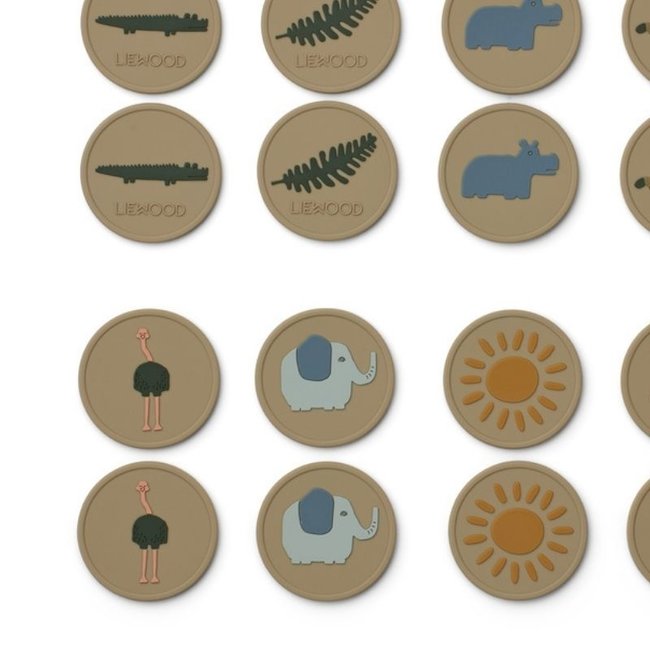 Liewood Memory Game Safari Oat Easton